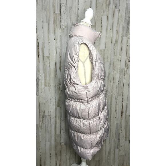 NWT Nike Women's Small Gray/Lavender Therma-Fit Loose Long Wind Puffer Vest - Picture 6 of 11